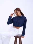 6603 KOT BLUZ-MAVİ resmi